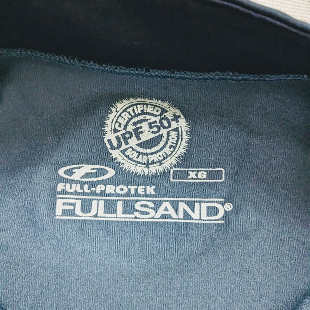 Fullsand Sportswear Shirt UPF 50+ Long Sleeve Blue/Navy Full-Protek Men's XL - Picture 3 of 3